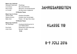 Jahresarbeiten Flyer - Waldorfschule Karlsruhe