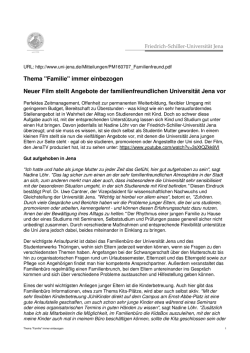 Thema "Familie" immer einbezogen Neuer Film stellt Angebote der