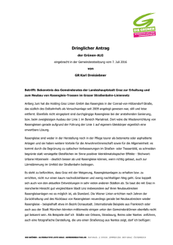 Dringlicher Antrag
