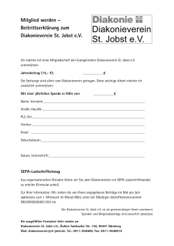 Mitglied werden – Beitrittserklärung zum Diakonieverein St. Jobst e.V.