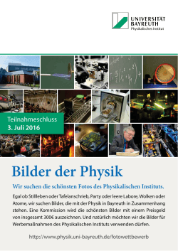 Bilder der Physik - Physikalisches Institut an der Universität Bayreuth