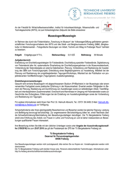 Museologen/Museologin - TU Bergakademie Freiberg
