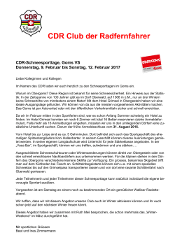 Informationen - Club der Radfernfahrer