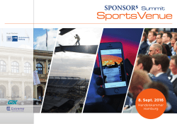 8. Sept. 2016 - SPONSORs Sports Venue Summit