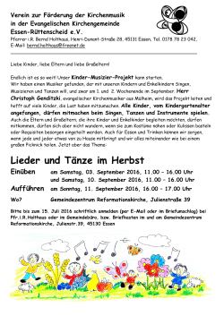 Lieder und Tänze im Herbst - Ev.Kirchengemeinde Essen