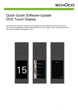 Quick Guide Software-Update DCS Touch Display