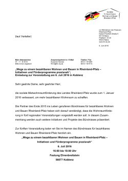 Einladung Koblenz - in Rheinland