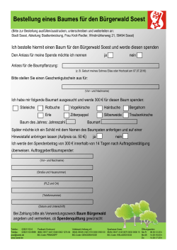 Bürgerwald Bestellbogen
