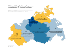 Wahlkreiseinteilung Mecklenburg-Vorpommern für die Wahl zum 18