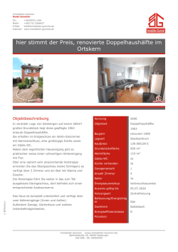 hier stimmt der Preis, renovierte