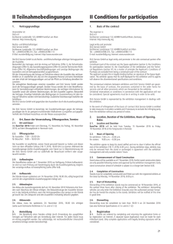 II Conditions for participation II Teilnahmebedingungen