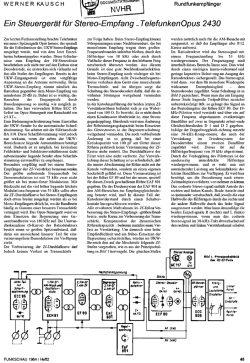 Ein Steuergerät für Stereo-Empfang _ Telefunken Opus 2430