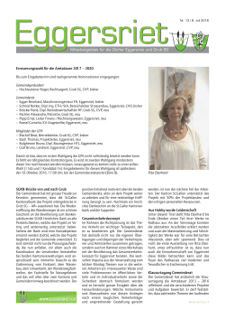 Mitteilungsblatt für die Dörfer Eggersriet und Grub SG