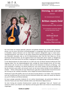 Britten meets Ovid - Zur Homepage Wilfried Stroh