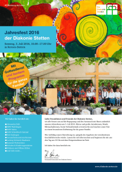 Jahresfest 2016 der Diakonie Stetten