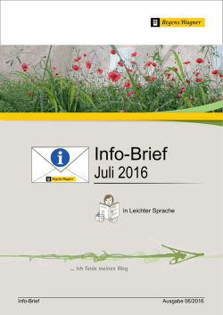 Info-Brief - Regens Wagner Hohenwart