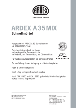 ARDEX A 35 MIX Schnellmörtel