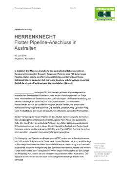 HERRENKNECHT Flotter Pipeline-Anschluss in