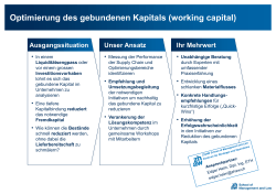 Optimierung des gebundenen Kapitals (working