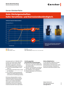 Gute Gleiteigenschaften, hohe Verschleiss