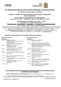 Programm Donaueschingen 2016 - Deutscher Berufs