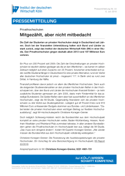 pressemitteilung - Institut der deutschen Wirtschaft Köln