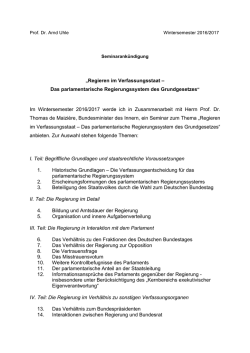 Im Wintersemester 2016/2017 werde