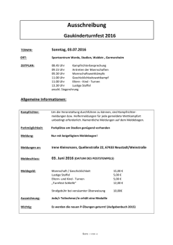 Ausschreibung