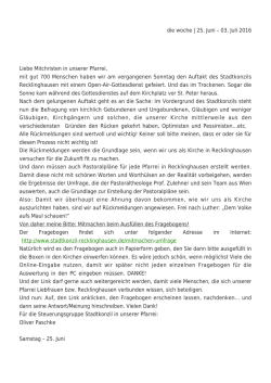 die woche | 25. Juni &ndash; 03. Juli 2016 Liebe