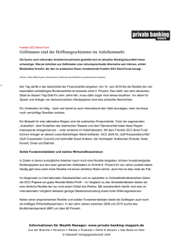 Golfstaaten sind der Hoffnungsschimmer im Anleihenmarkt