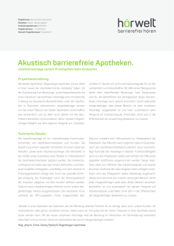 Apotheken - barrierefrei hören.
