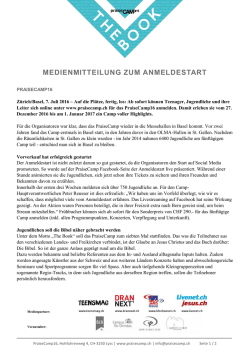 medienmitteilung zum anmeldestart