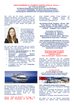 Celebrity Constellation 19Mar2017 - Atlantis Reisen
