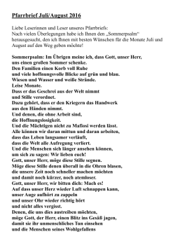 Pfarrbrief - St. Martinus Linnich