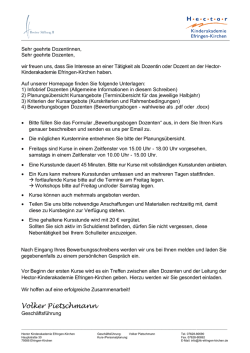 Infobrief Dozenten - Hector