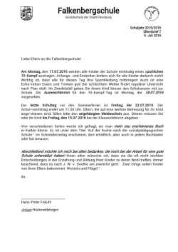 Elternbrief - Falkenbergschule Flensburg