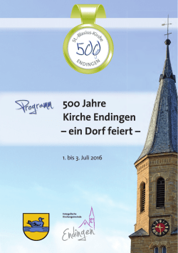 Dorffest Endingen 2016 - Flyer