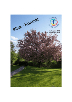 Blickkontakt Ausgabe 2/2016