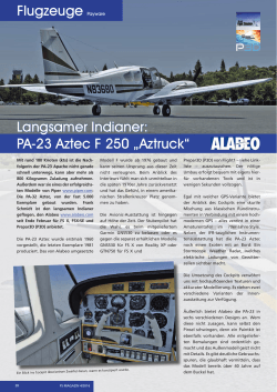 Flugzeuge Payware Langsamer Indianer: PA-23 Aztec