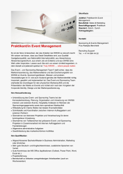 Praktikant/in Event Management