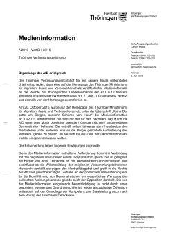 Medieninformation - Thüringer Verfassungsgerichtshof
