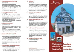 Historischer Rundgang durch den Weinheimer Stadtteil L&uuml;tzelsachsen