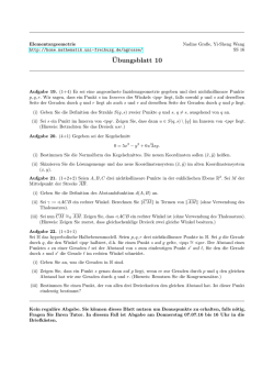 Elementargeometrie SS 16, Übungsblatt 10