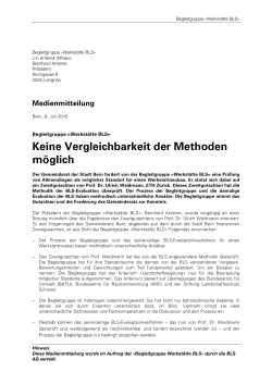 Medienmitteilung Begleitgruppe