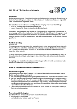 Informationen zur Brandsicherheitswache