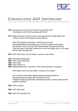 CHRONOLOGIE AGF SWITZERLAND