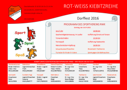 Dorffest in Kiebitzreihe RWK ist dabei