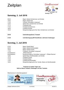 Zeitplan - STV Langnau