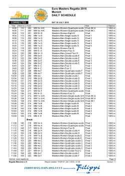 daily schedule - Regatta München eV