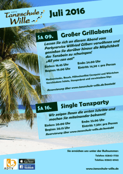 Juli 2016 - ADTV Tanzschule Wille